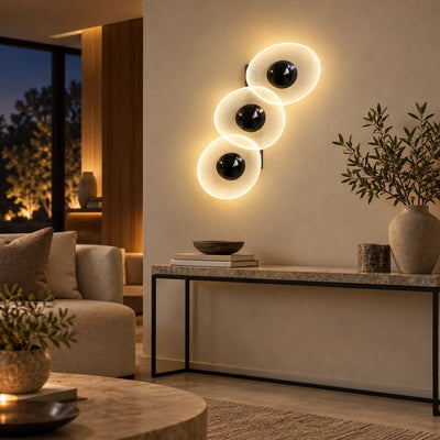 Bliss & Birch Triple Oval Illuminated Wall Art