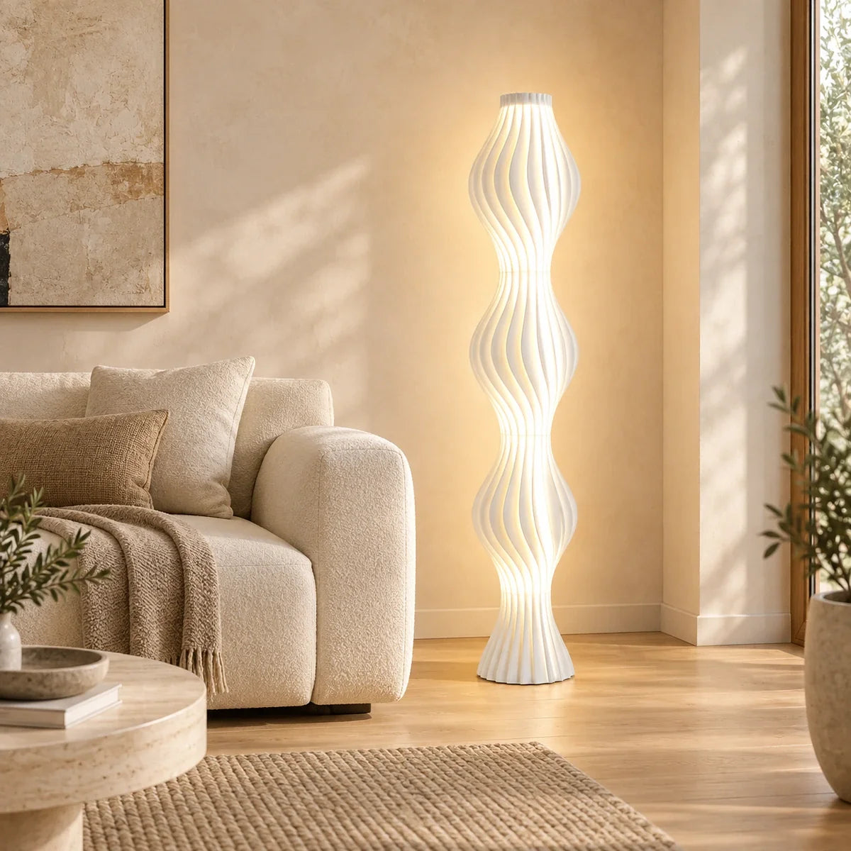 Bliss & Birch Sculptural Twist LED Floor Lamp