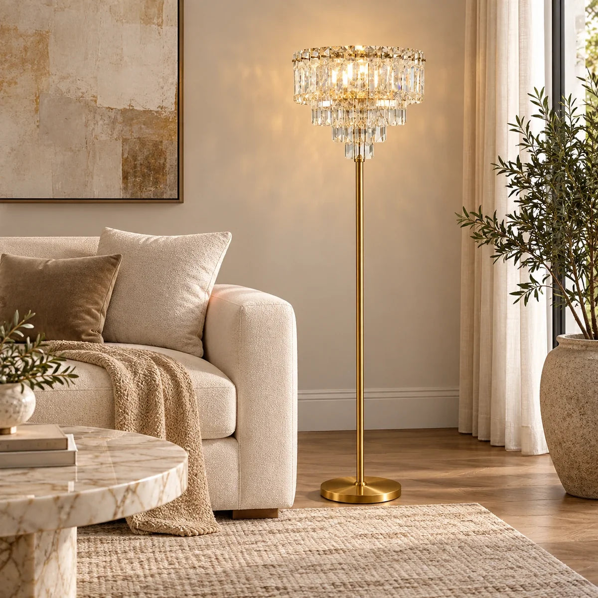 Bliss & Birch Faceted Accent LED Floor Lamp