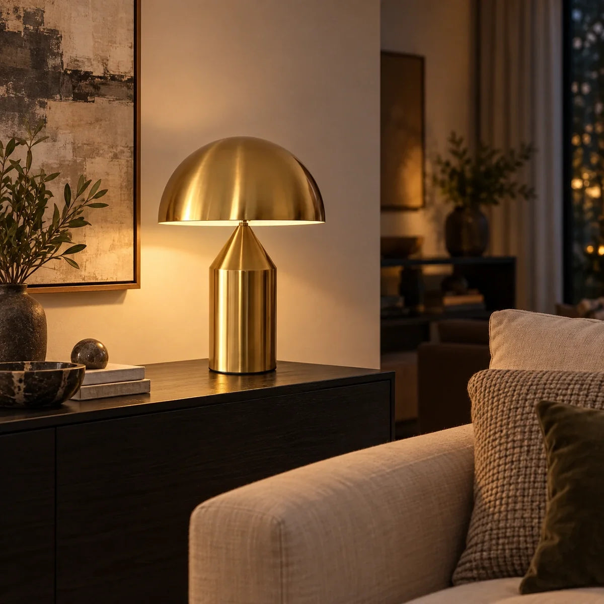 Bliss & Birch Antique-Gold Dome Table Lamp