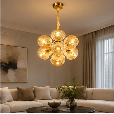 Bliss & Birch Thirteen-Globe Amber Cluster Chandelier