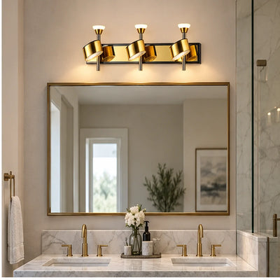 Bliss & Birch Gold Three-Head Adjustable Wall Light