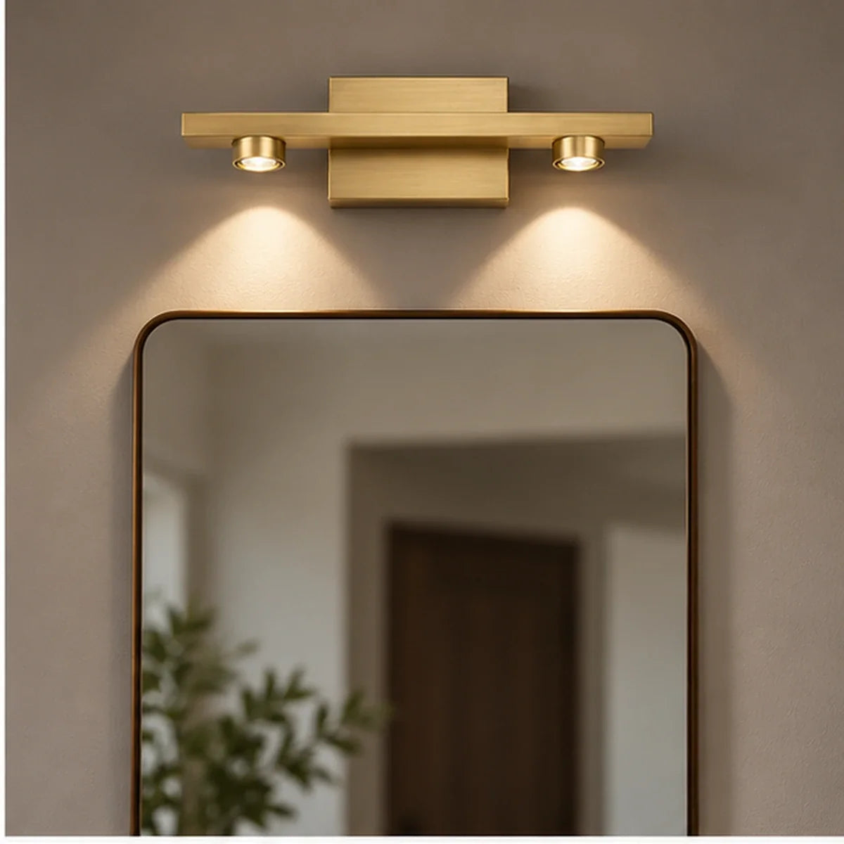 Bliss & Birch Antique Brass Two-Light Accent Bar