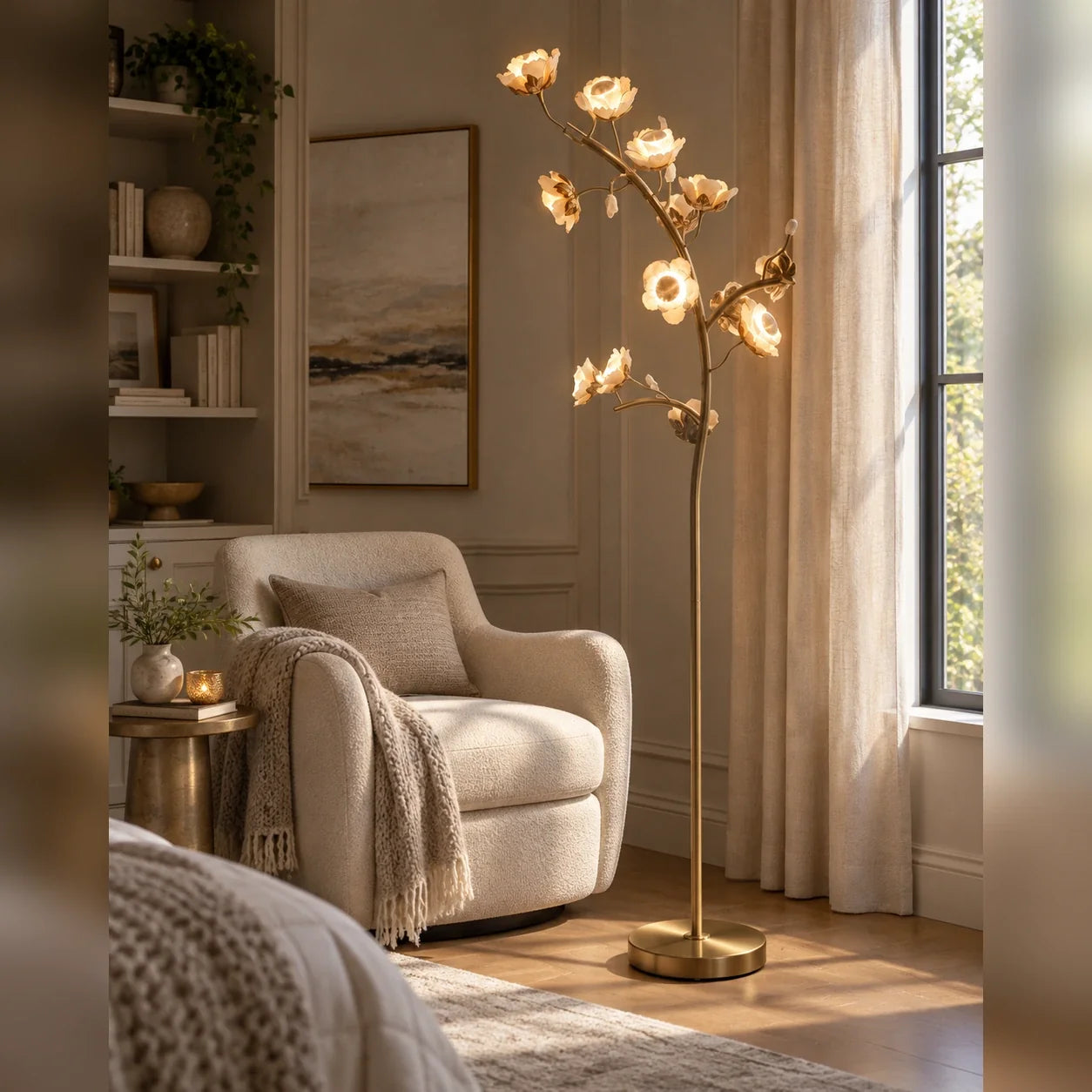 Bliss & Birch Sculptural Floral Branch Floor Lamp