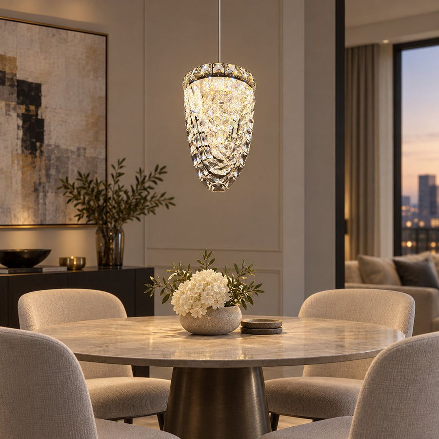 Bliss & Birch Faceted Drop Pendant Chandelier