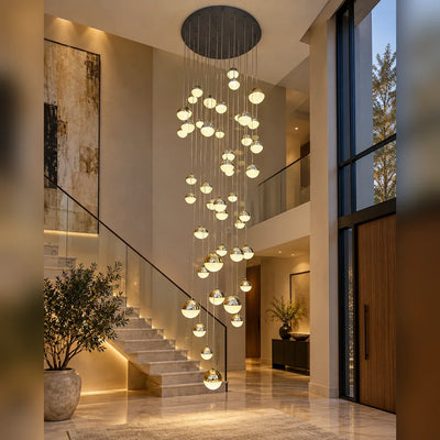 Bliss & Birch Cascading Globe Double-Height Chandelier
