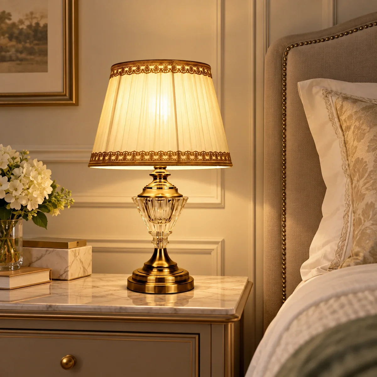 Bliss & Birch Faceted Crystal Table & Floor Lamp
