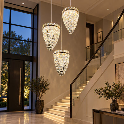 Bliss & Birch Faceted Drop Pendant Chandelier