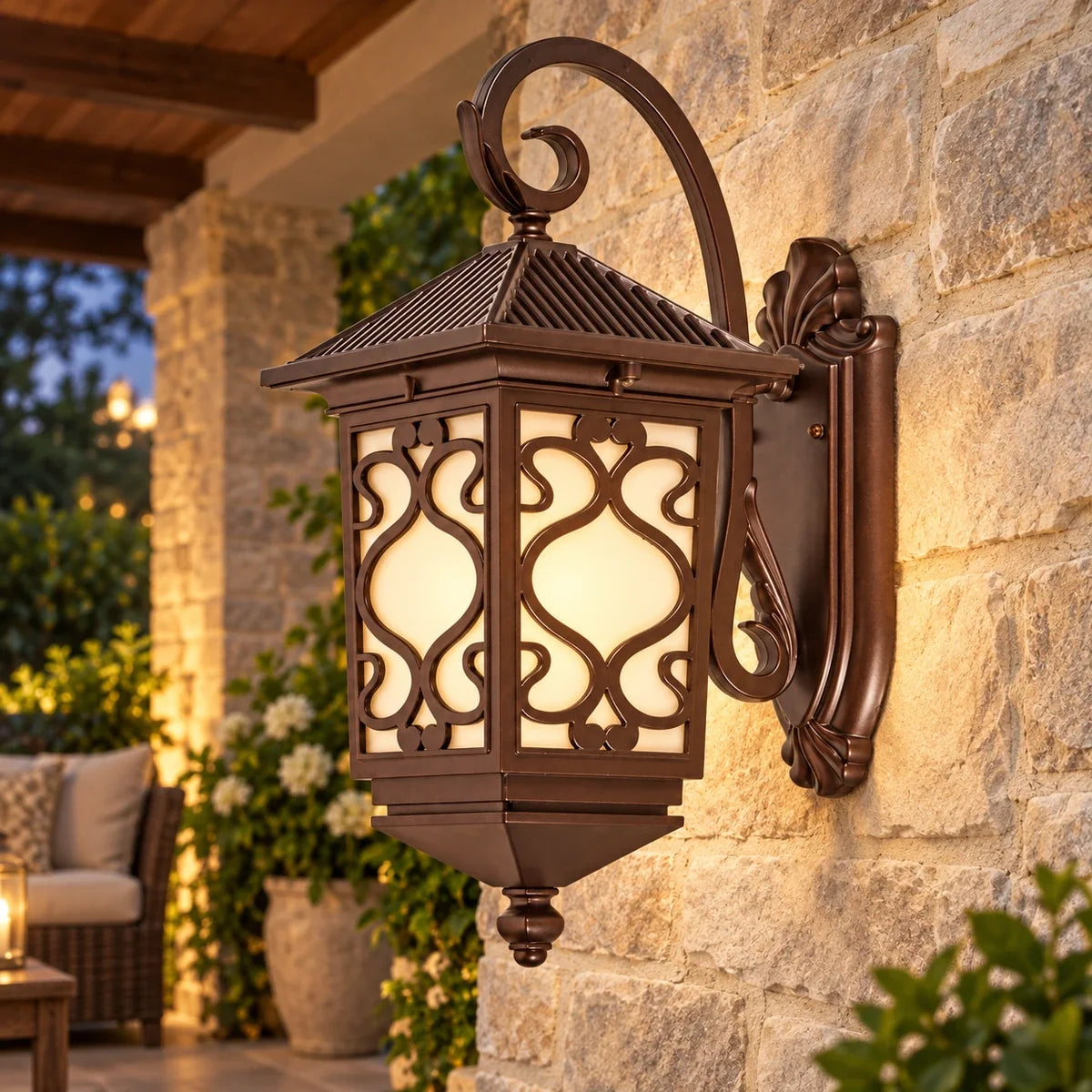 Bliss & Birch Ornate Scrollwork Wall Lantern