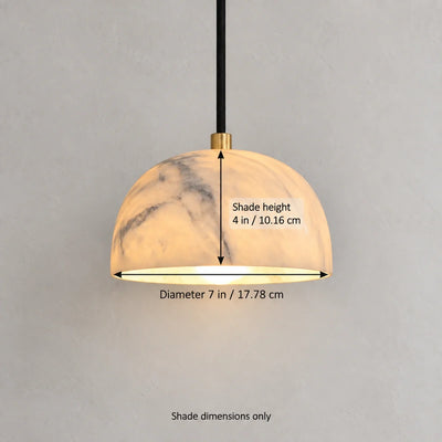 Bliss & Birch Luna Dome Natural Marble Pendant
