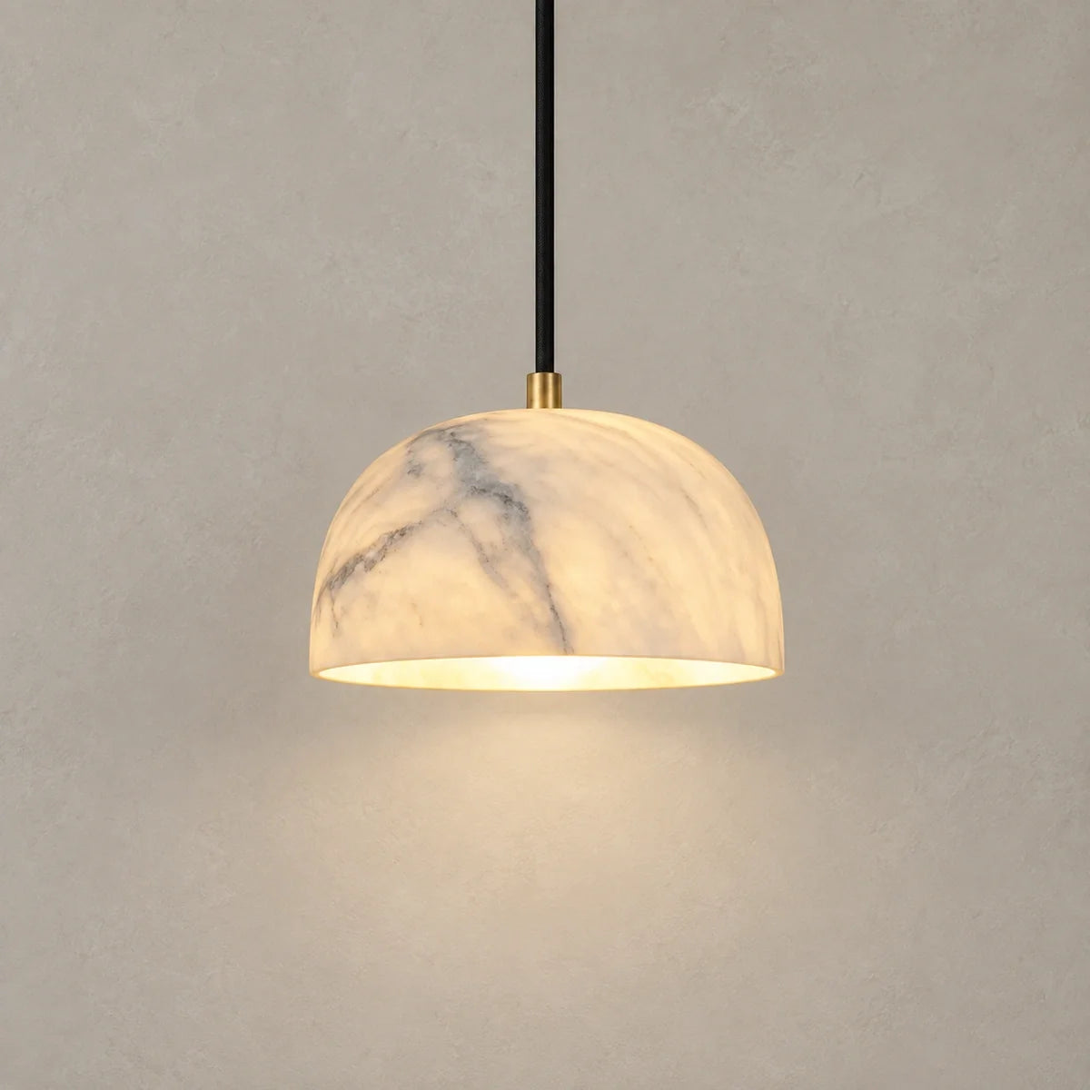 Bliss & Birch Luna Dome Natural Marble Pendant