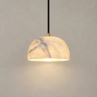 Bliss & Birch Luna Dome Natural Marble Pendant