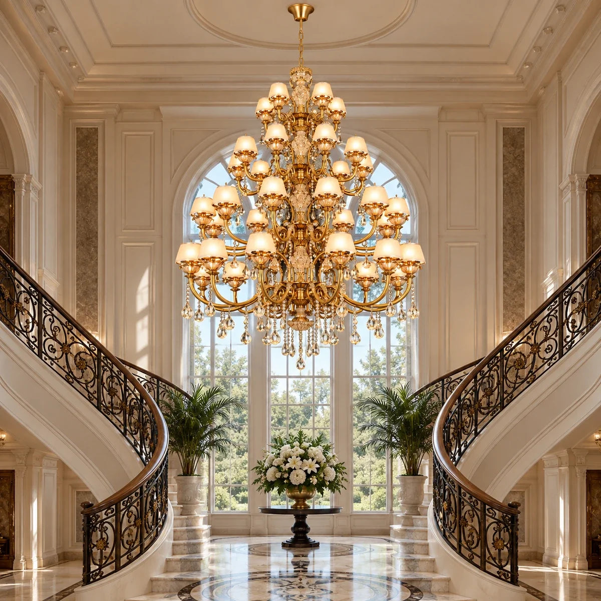 Bliss & Birch Monumental Multi-Tier Crystal Chandelier