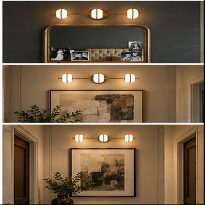Bliss & Birch Antique Brass Three-Light Vanity Bar