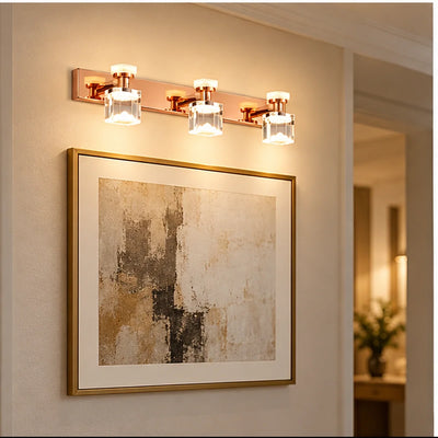 Bliss & Birch Rose Gold Three-Cube Vanity Light
