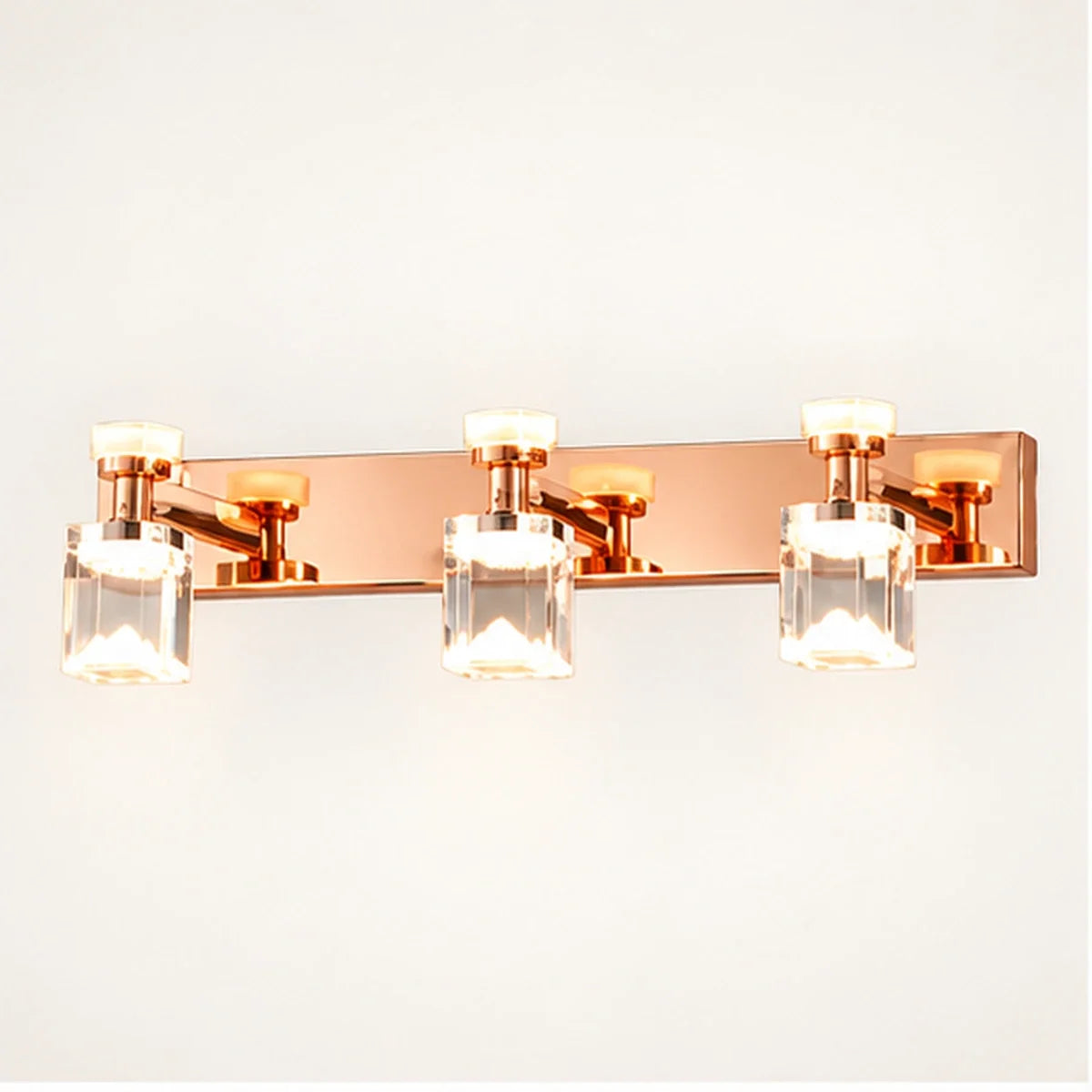 Bliss & Birch Rose Gold Three-Cube Vanity Light