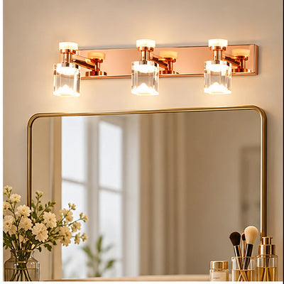 Bliss & Birch Rose Gold Three-Cube Vanity Light