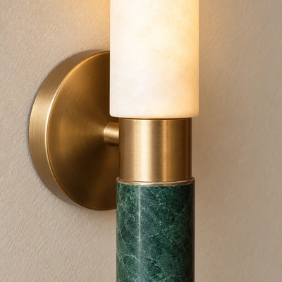 Bliss & Birch Axis Green Stone Wall Lamp
