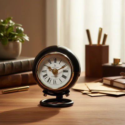 Spheron Desk Clock | Modern Table Clock for Home Décor, Office Desk