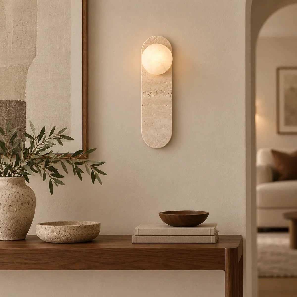 Bliss & Birch Travis Track Marble Wall Light
