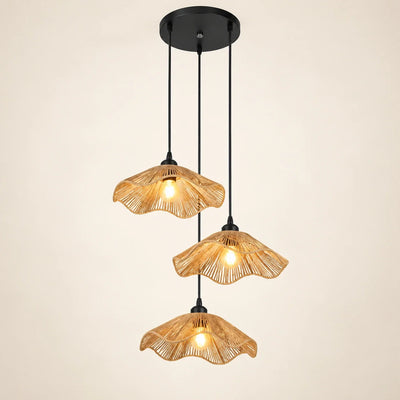 Bliss & Birch Lotus Weave Three-Light Pendant Cluster