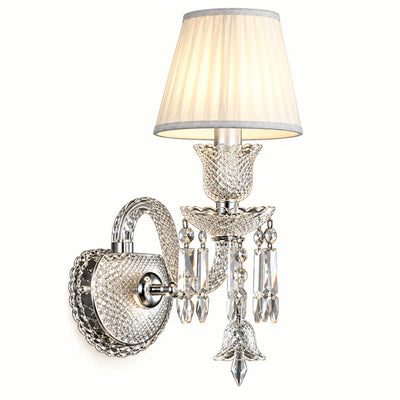 Bliss & Birch Crystal Accent Single-Shade Wall Sconce