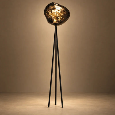 Bliss & Birch Smoke Globe Tripod Floor Lamp