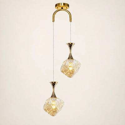 Bliss & Birch Textured Glass Two-Light Pendant