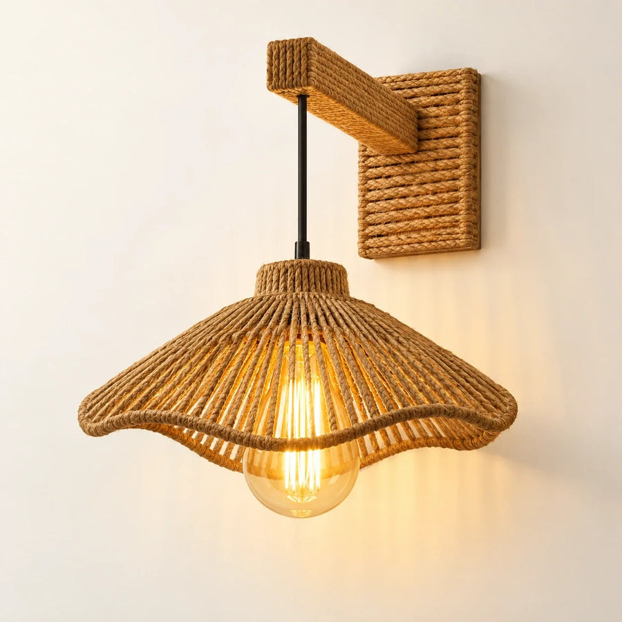 Bliss & Birch Woven Bell Wall Sconce