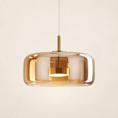 Bliss & Birch Amber Glass Capsule Pendant