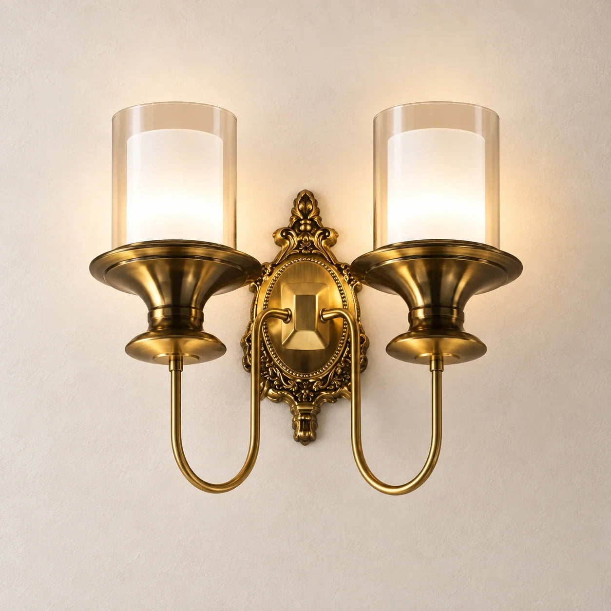 Bliss & Birch Twin Cylinder Classic Wall Sconce