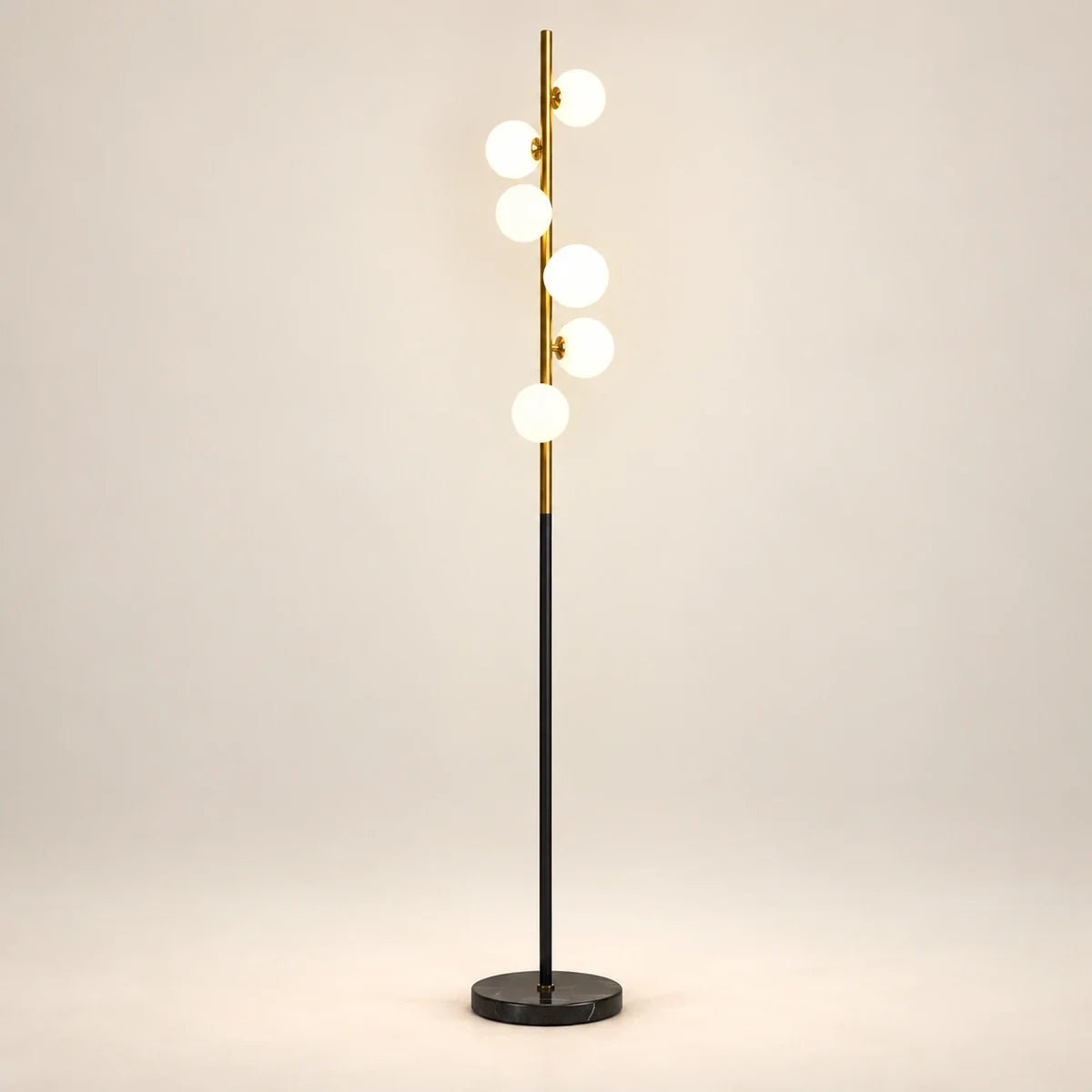 Bliss & Birch Milky Globe Column Floor Lamp