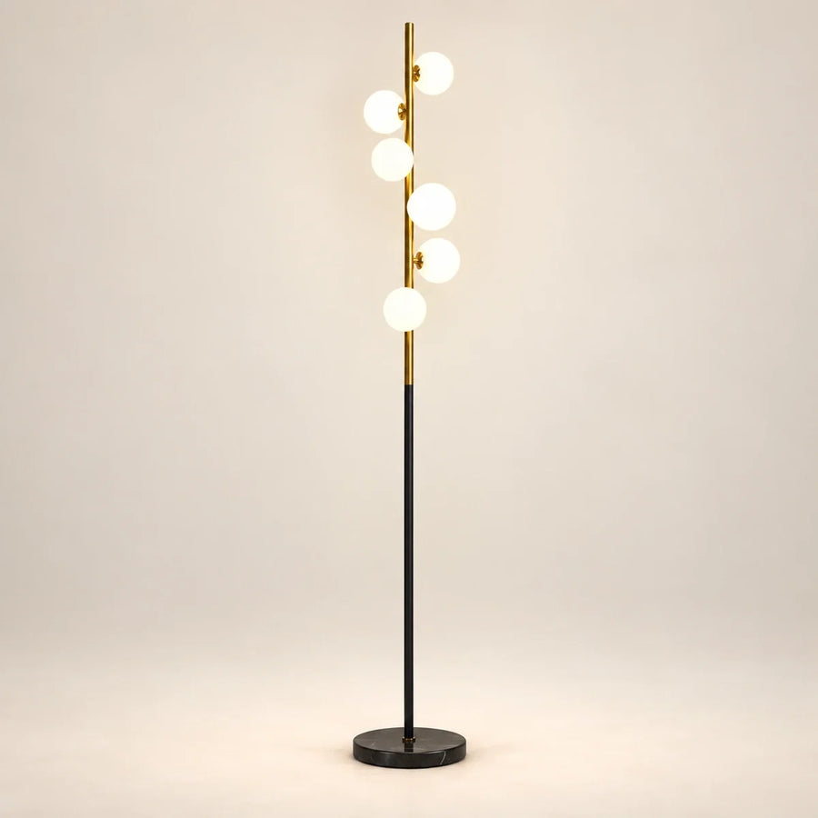Bliss & Birch Milky Globe Column Floor Lamp