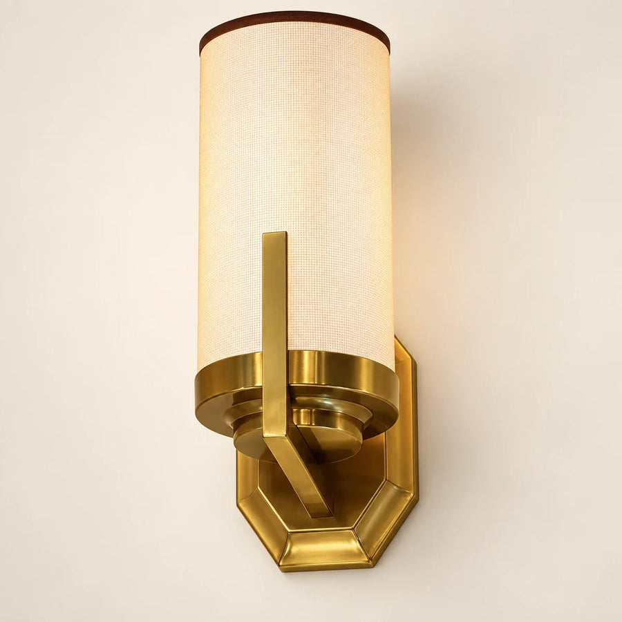 Bliss & Birch Geometric Cylinder Shade Wall Sconce