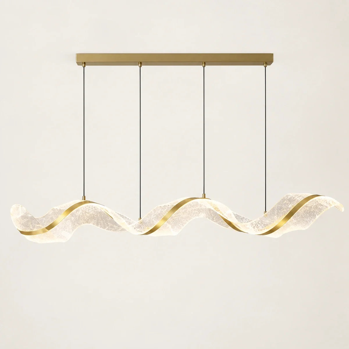 Bliss & Birch Sculptural Wave LED Chandelier