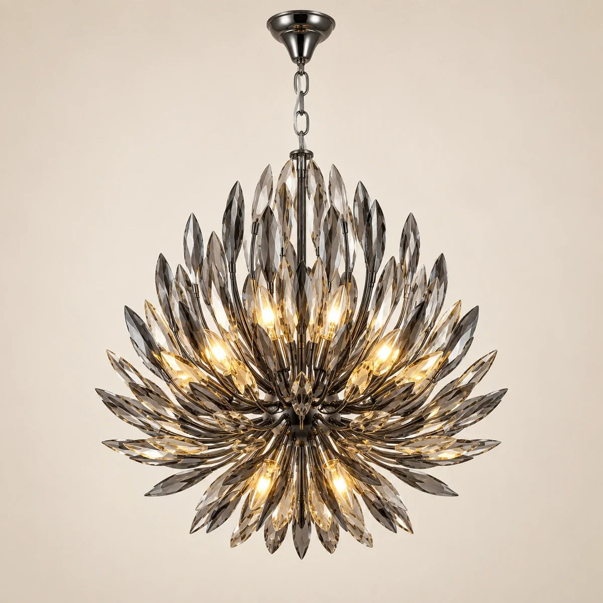Bliss & Birch Smoke Crystal Branch Chandelier