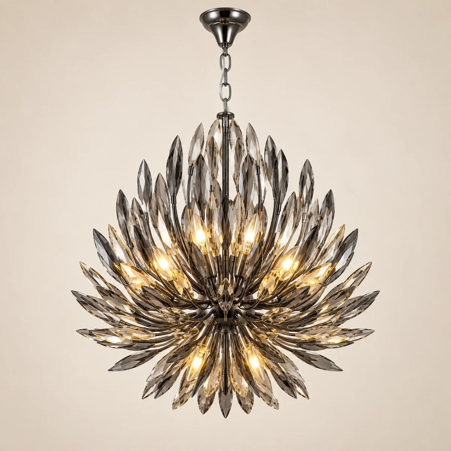 Bliss & Birch Smoke Crystal Branch Chandelier