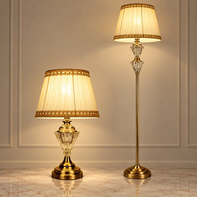 Bliss & Birch Faceted Crystal Table & Floor Lamp
