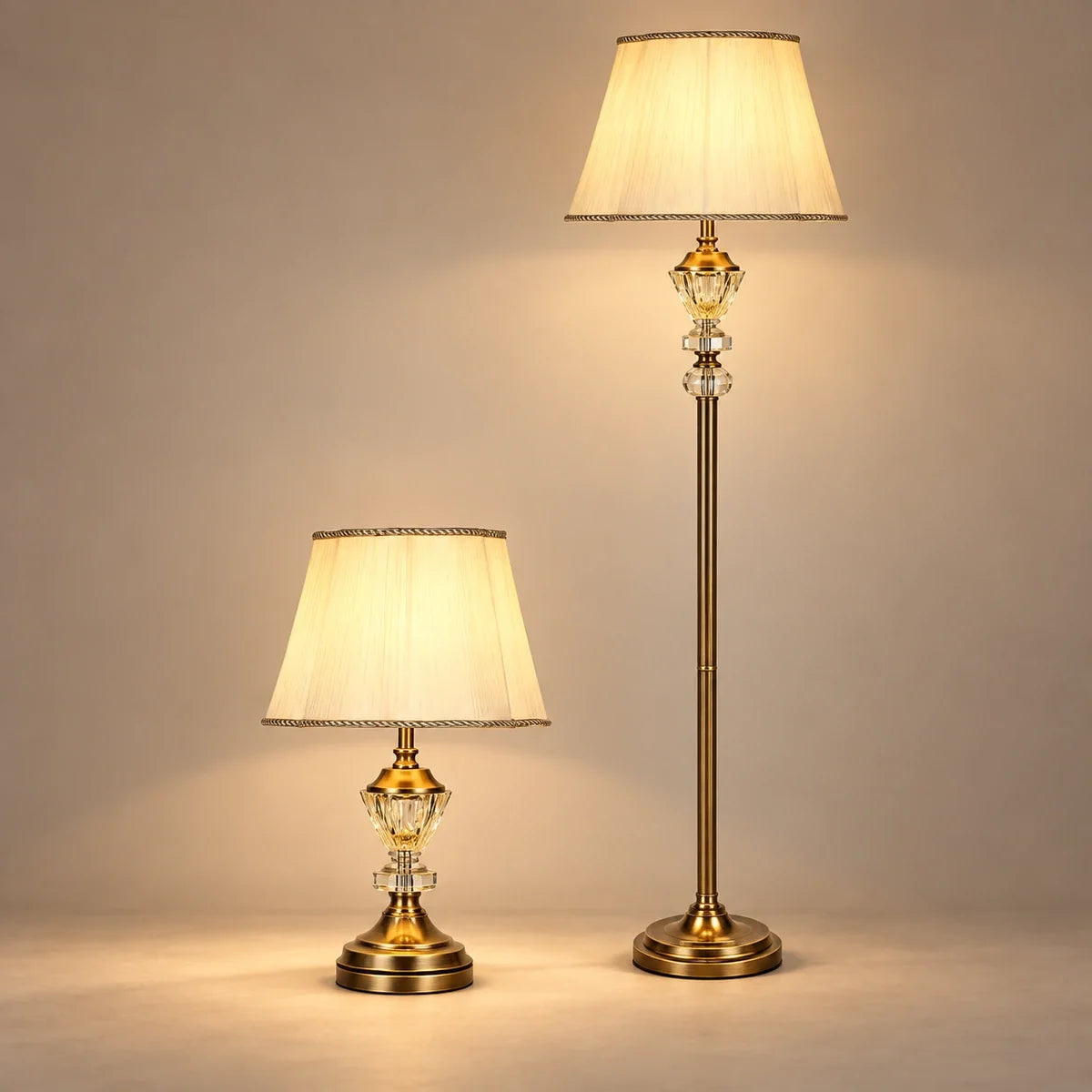 Bliss & Birch Crystal Accent Table & Floor Lamp
