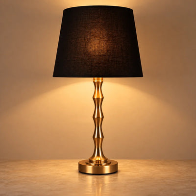 Bliss & Birch Copper Stem Black Shade Table Lamp