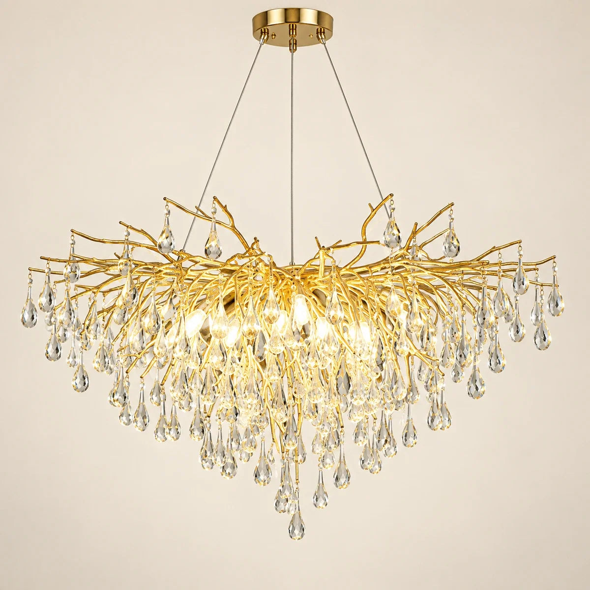 Bliss & Birch Gold Branch Crystal Chandelier