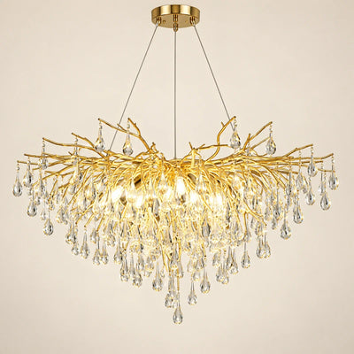 Bliss & Birch Gold Branch Crystal Chandelier