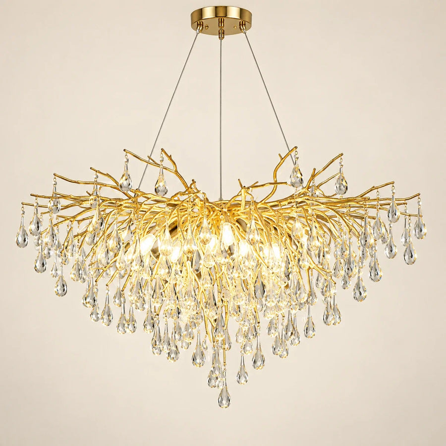 Bliss & Birch Gold Branch Crystal Chandelier