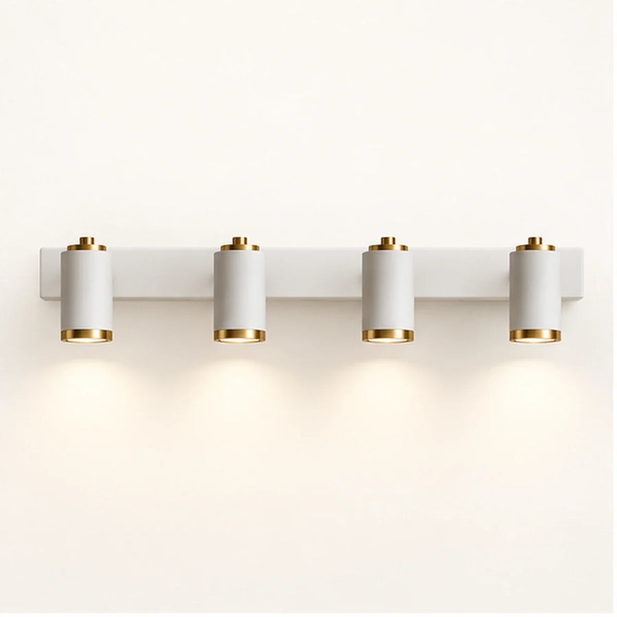 Bliss & Birch White and Gold Four-Light Picture Light