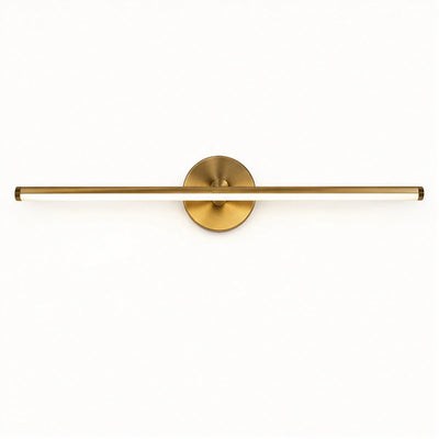 Bliss & Birch Antique Brass Round-Mount Linear Mirror Light
