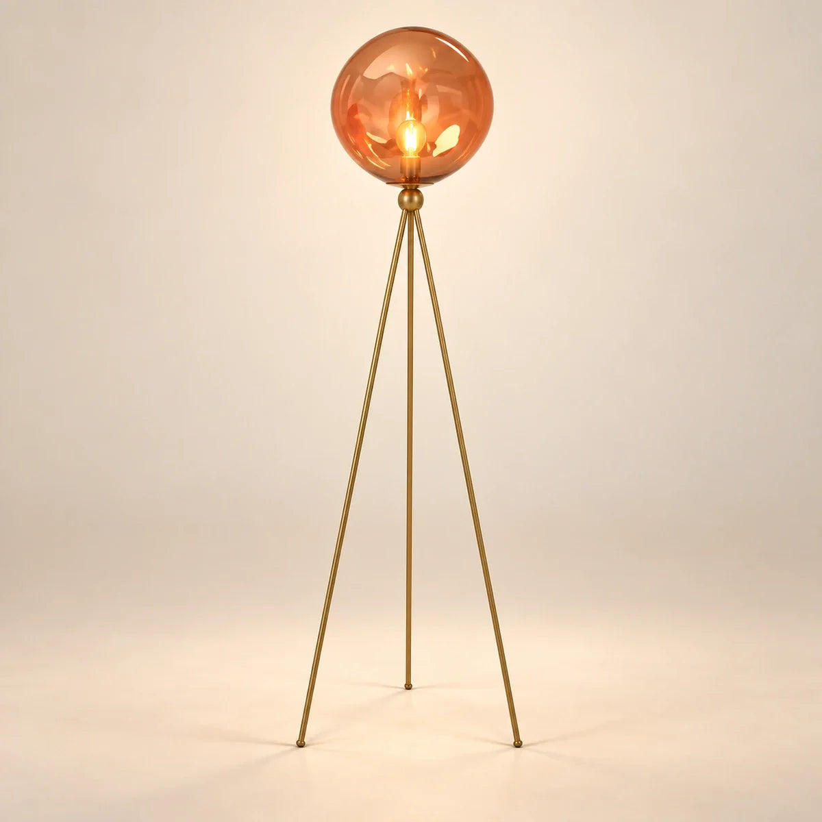 Bliss & Birch Amber Globe Tripod Floor Lamp