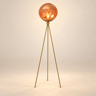 Bliss & Birch Amber Globe Tripod Floor Lamp