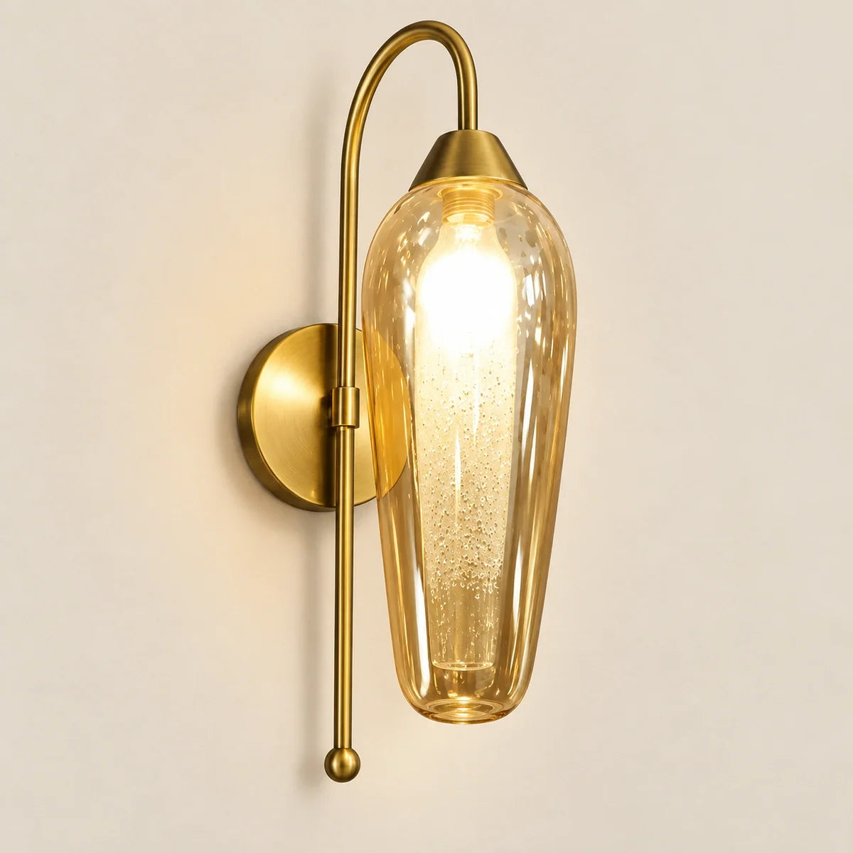 Bliss & Birch Amber Capsule Glass Wall Light