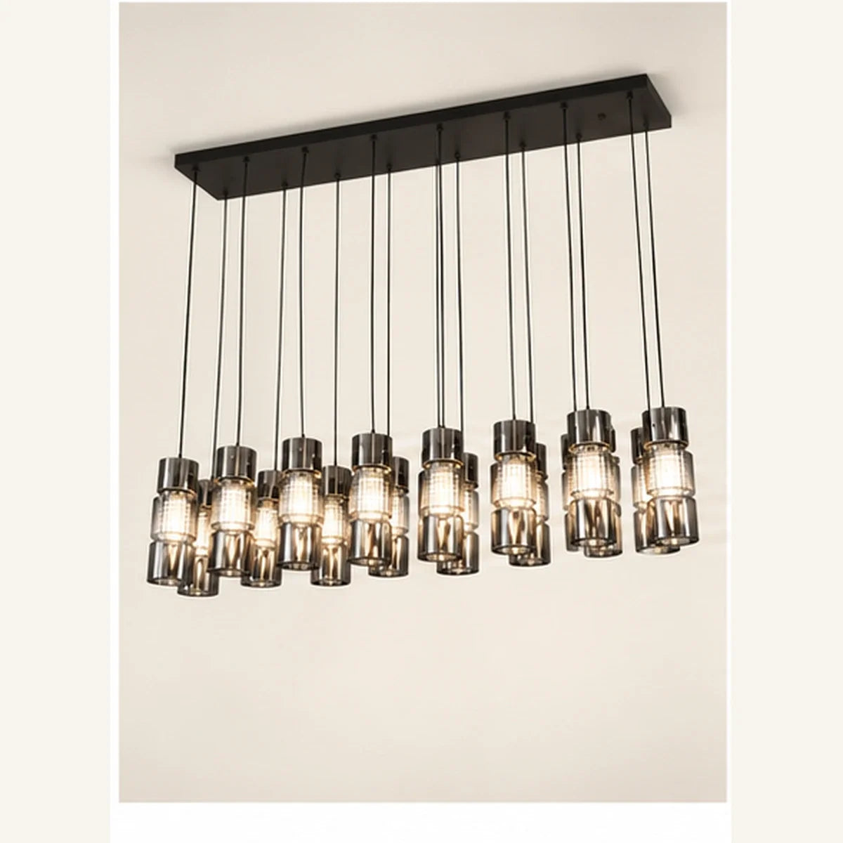 Bliss & Birch Black Smoke Sixteen-Light Cluster Pendant