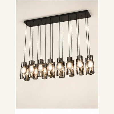 Bliss & Birch Black Smoke Sixteen-Light Cluster Pendant